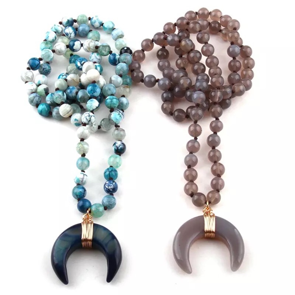 • Now Available! • Smoky Quartz Crescent Necklace• - Picture 3 of 3